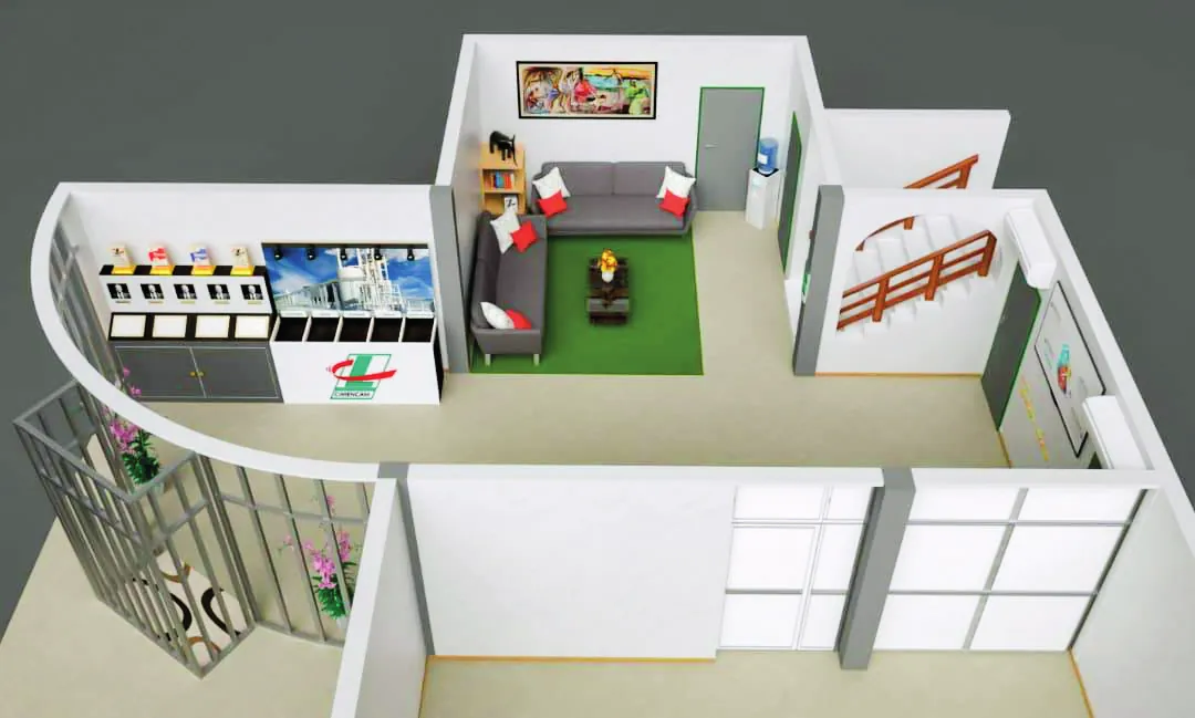 3D plan of the CIMENCAM hall before works