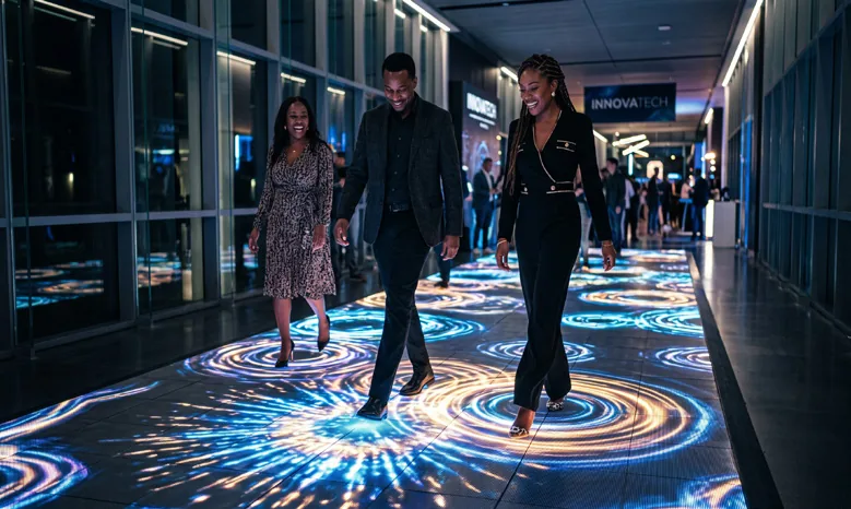 Visuel de présentation : sol LED interactif