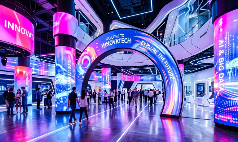 Visuel de présentation : murs de LED flexibles